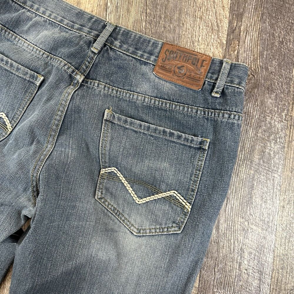 Southpole Original Collection Straight Leg Jeans Mens Size 38x32 Medium Denim - Picture 10 of 15